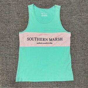Southern Marsh Samantha Seersucker Chest Tank Top